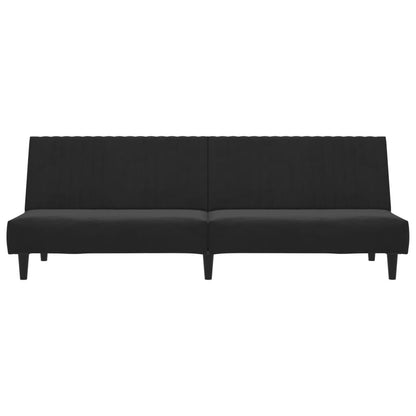 Sovesofa 2-personers sort fløjl