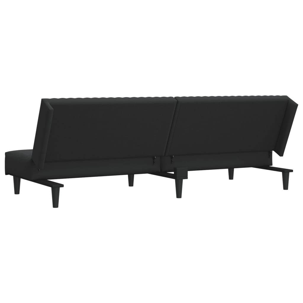 Sovesofa 2-personers sort fløjl