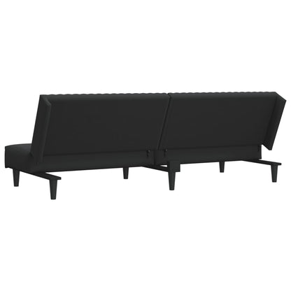 Sovesofa 2-personers sort fløjl