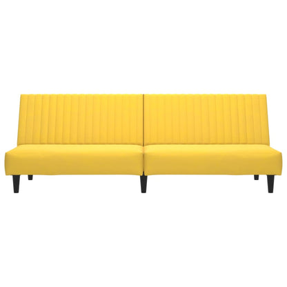 Schlafsofa 2-Sitzer Gelb Samt