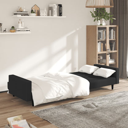 Sovesofa 2-personers sort fløjl