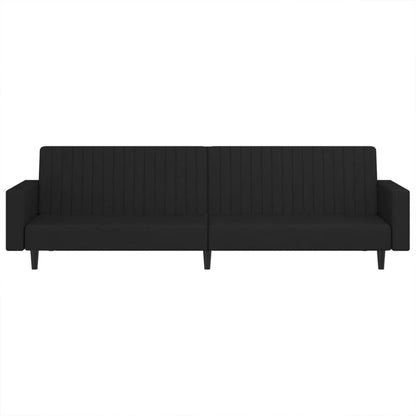 Sovesofa 2-personers sort fløjl