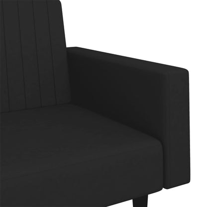 Sovesofa 2-personers sort fløjl