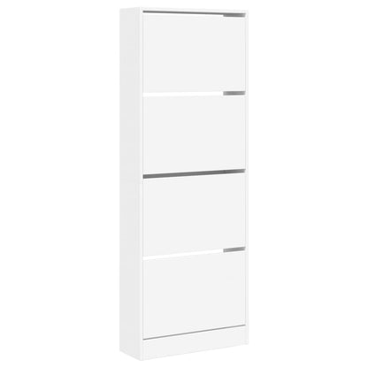 Schuhschrank Weiß 60x21x163,5 cm Holzwerkstoff