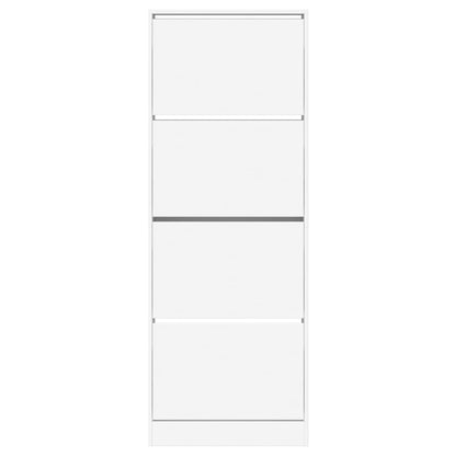 Schuhschrank Weiß 60x21x163,5 cm Holzwerkstoff