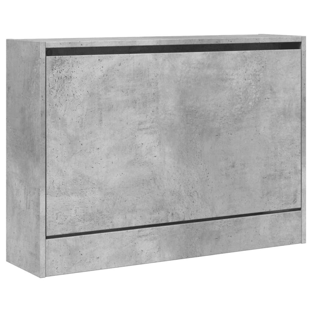Schuhschrank Betongrau 80x21x57 cm Holzwerkstoff