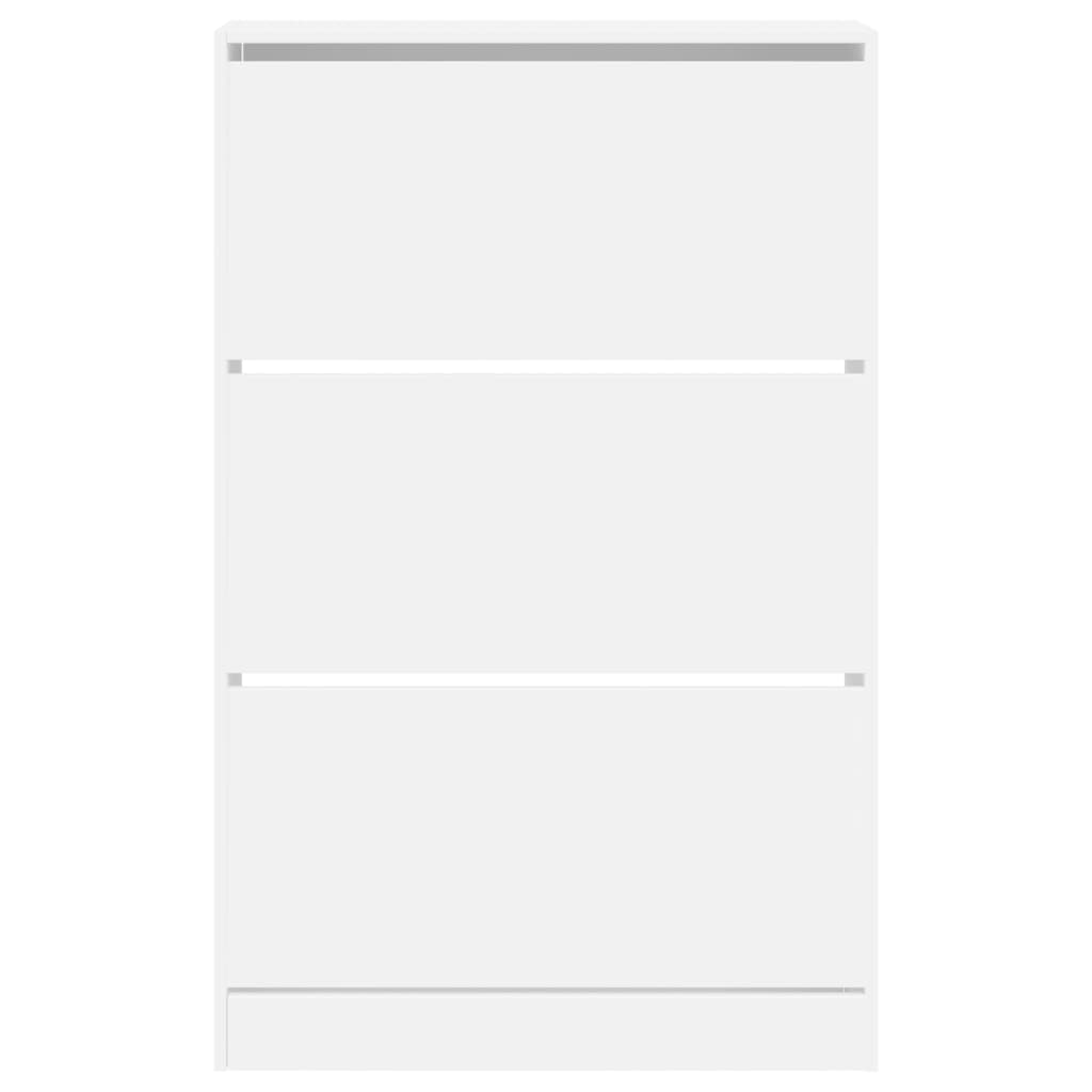 Schuhschrank Weiß 80x21x125,5 cm Holzwerkstoff