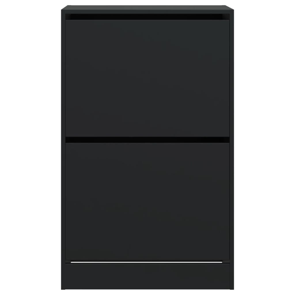 Schuhschrank Schwarz 60x34x96,5 cm Holzwerkstoff