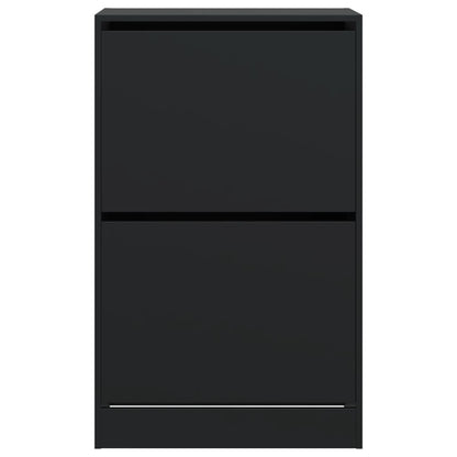 Schuhschrank Schwarz 60x34x96,5 cm Holzwerkstoff