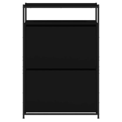 Schuhschrank Schwarz 75x34x112 cm Holzwerkstoff