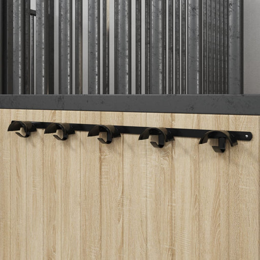 Trensenhalter für 5 Trensen mit 5 Haken Schwarz Eisen