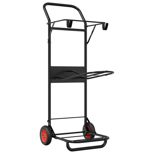 Sattelwagen Klappbar Schwarz Stahl