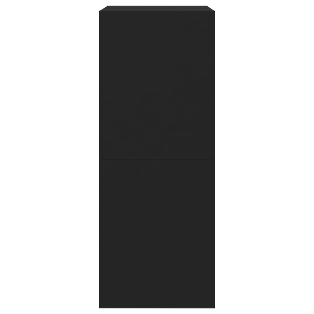 Schuhschrank mit 2 Klappen Schwarz 80x42x108 cm