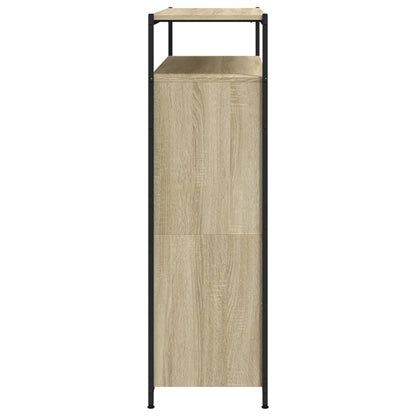 Schuhschrank mit 4 Klappen Sonoma-Eiche 100x34x112 cm