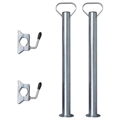 Stützrad 60 mm mit 2 Stützrohren und 2 Klemmen