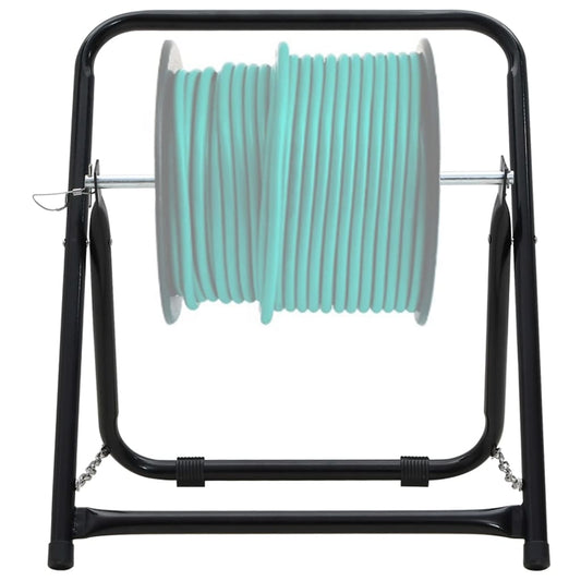 Slangevogn 48 cm 45 kg Sort Pulverlakeret stål