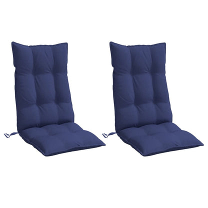 Hochlehner-Auflagen 2 Stk. Marineblau Oxford-Gewebe