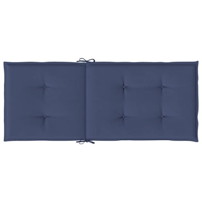 Hochlehner-Auflagen 4 Stk. Marineblau Stoff
