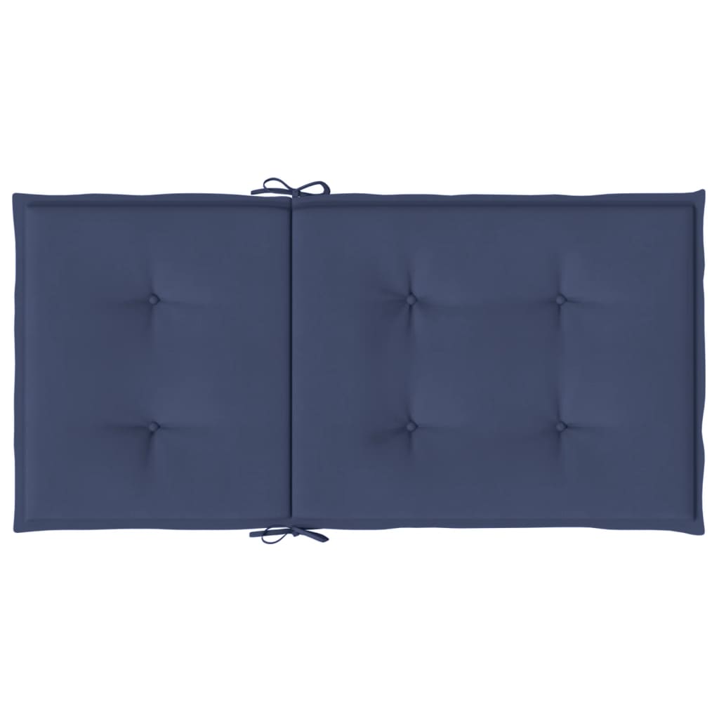 Niedriglehner-Auflagen 4 Stk. Marineblau Stoff