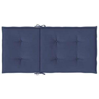 Niedriglehner-Auflagen 4 Stk. Marineblau Stoff