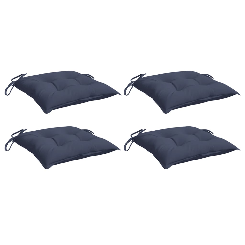 Stuhlkissen 4 Stk. Marineblau 50x50x7 cm Oxford-Gewebe