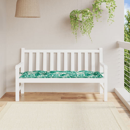 Havebænkhynde bladmønster 150x50x7 cm Oxford stof
