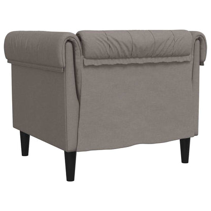 Chesterfield-Sessel Taupe Stoff