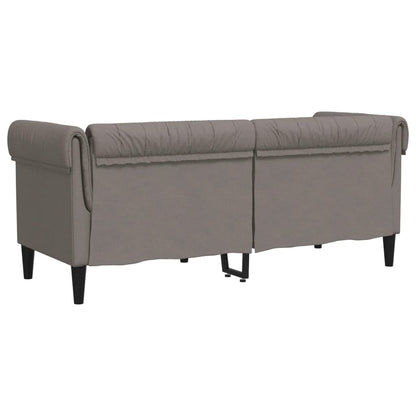 Chesterfield sofa 2-personers taupe stof