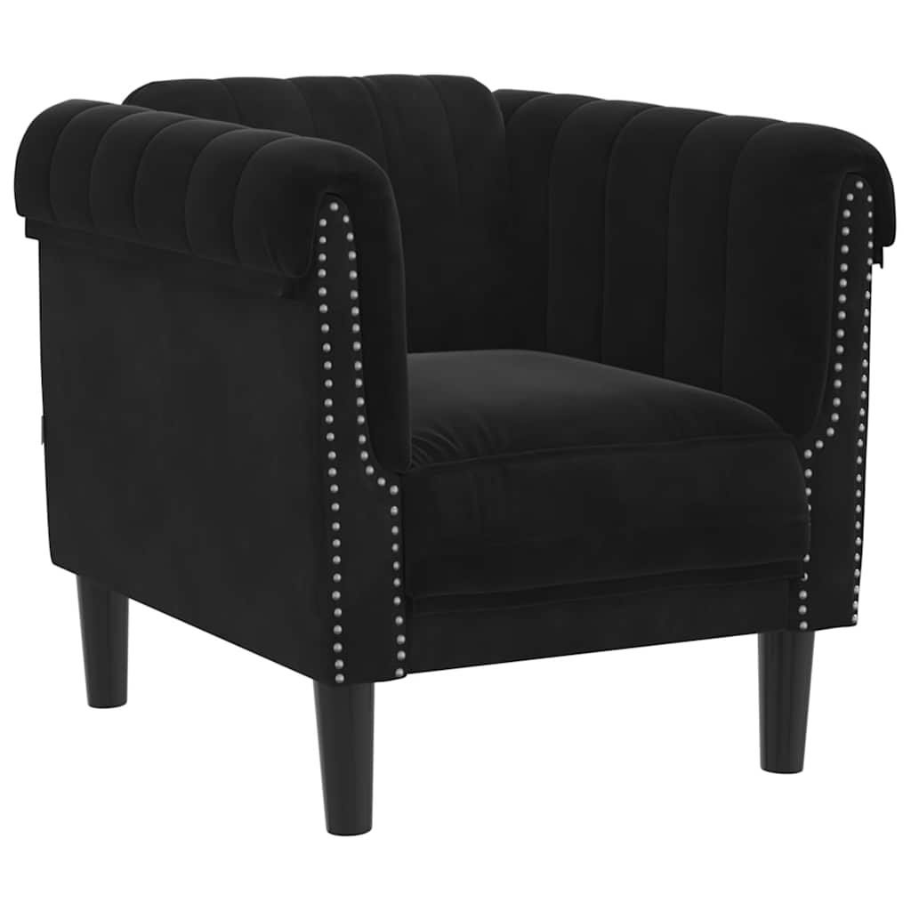 Sessel Schwarz Samt