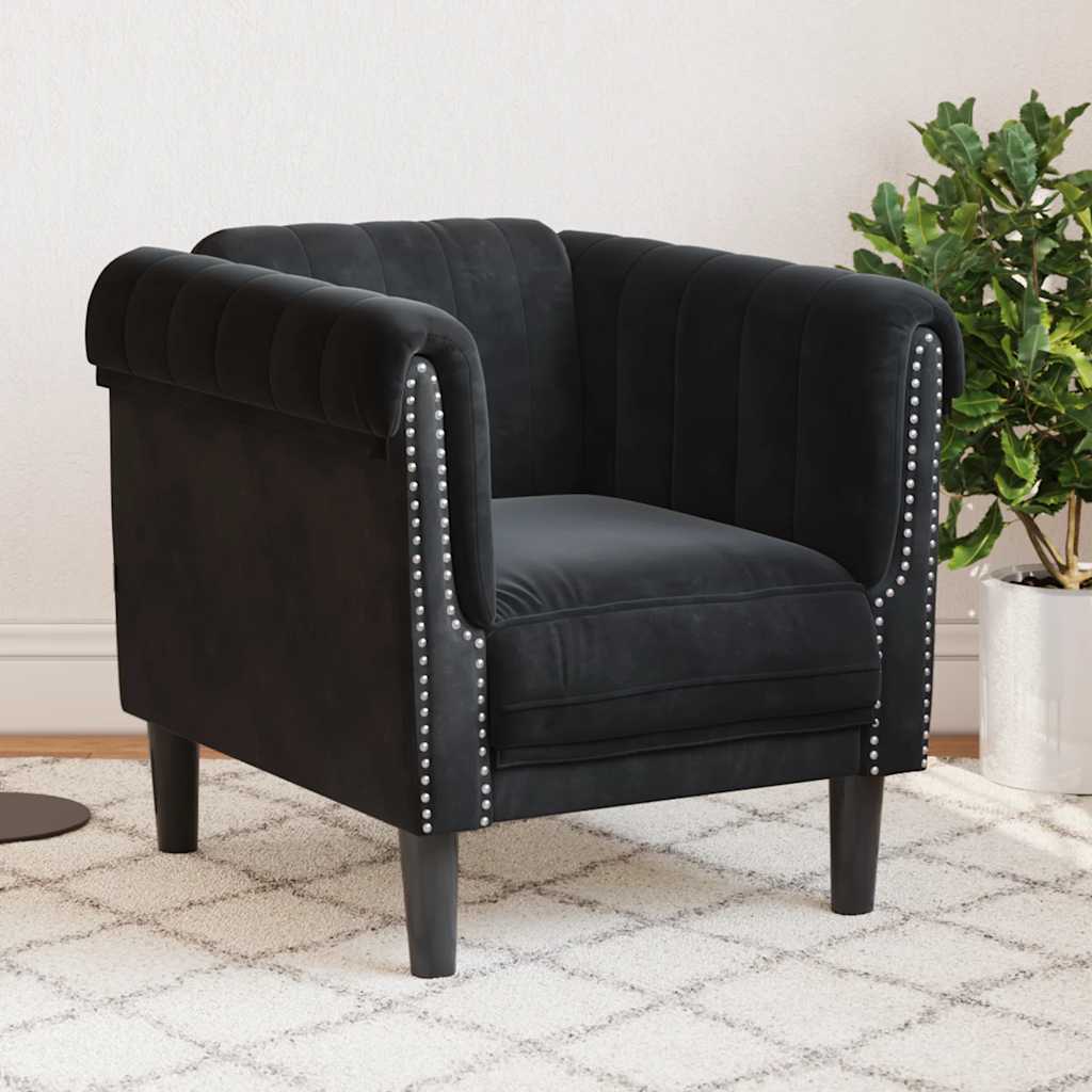 Sessel Schwarz Samt