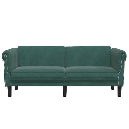 Sofa 2-Sitzer Dunkelgrün Samt