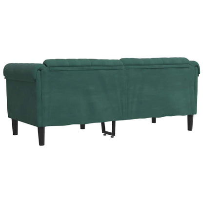 Sofa 2-Sitzer Dunkelgrün Samt