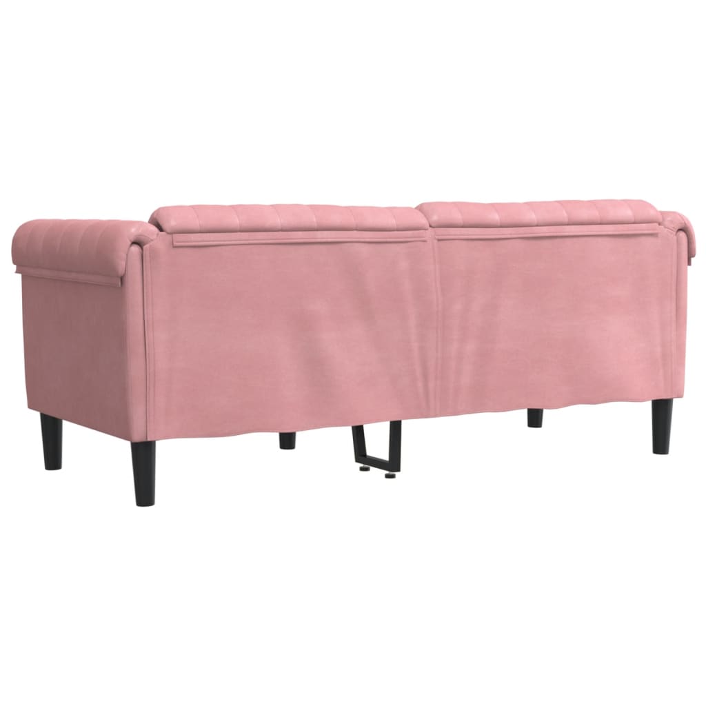 Sofa 2-Sitzer Rosa Samt
