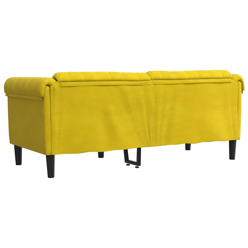 Sofa 2-Sitzer Gelb Samt