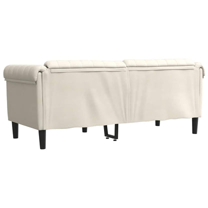Sofa 2-Sitzer Creme Samt