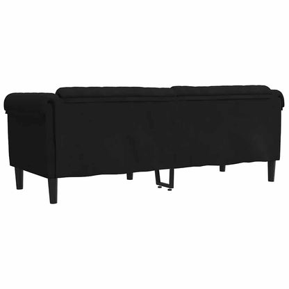 Sofa 3-personers sort fløjl