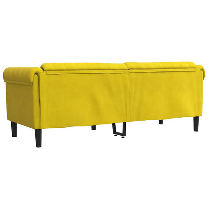 Sofa 3-Sitzer Gelb Samt
