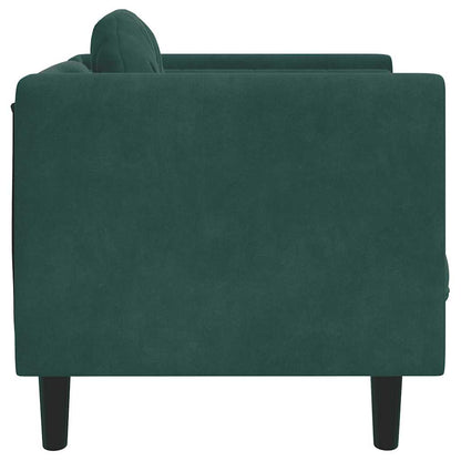 Lænestol med Cushion Dark Green Velvet
