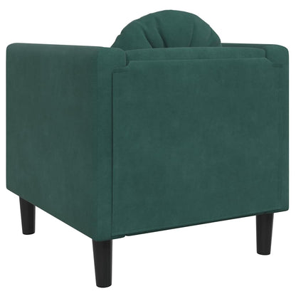 Lænestol med Cushion Dark Green Velvet