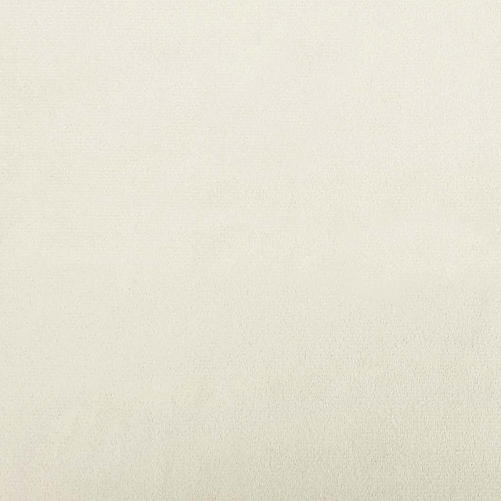 Sessel mit Kissen Creme Samt