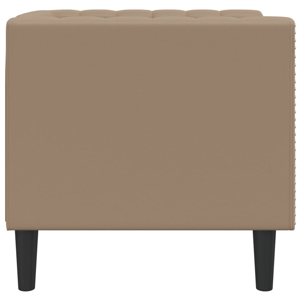 Chesterfield-Sessel Cappuccino Kunstleder