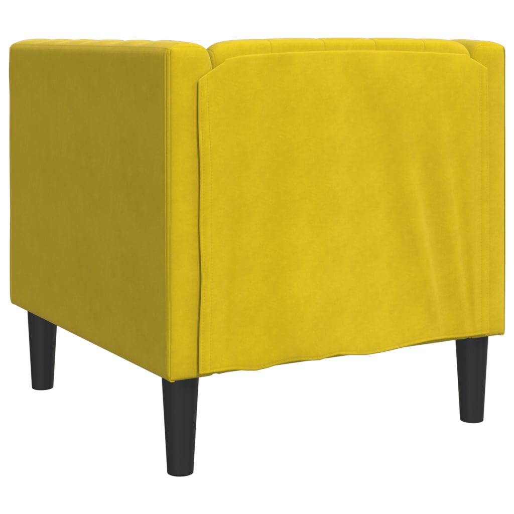 Chesterfield-Sessel Gelb Samt