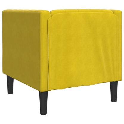 Chesterfield-Sessel Gelb Samt