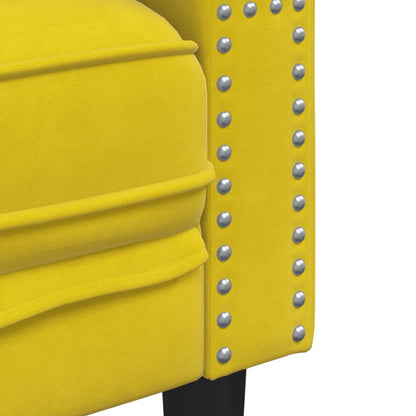 Chesterfield-Sessel Gelb Samt