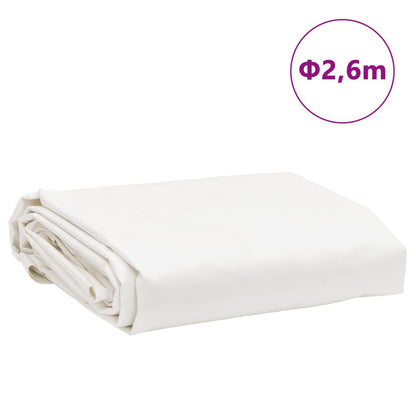 Presenning Hvid Ø 2,6 m 600 /m²