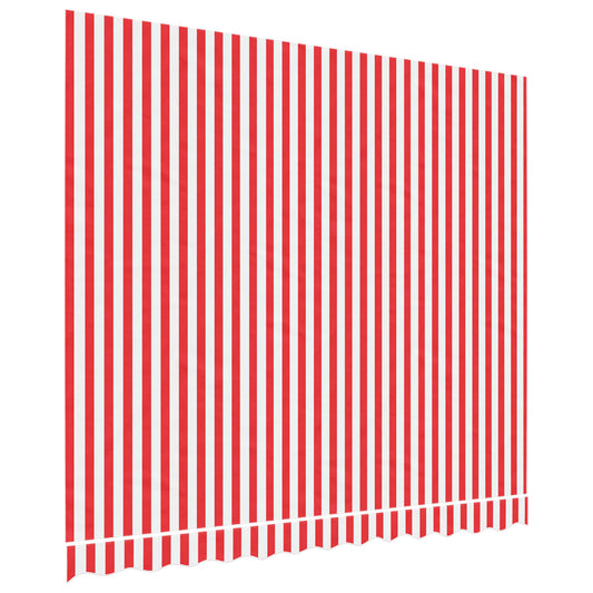 Markisenbespannung Rot und Weiß Gestreift 3x2,5 m