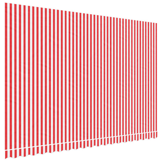 Markisenbespannung Rot und Weiß Gestreift 4,5x3 m