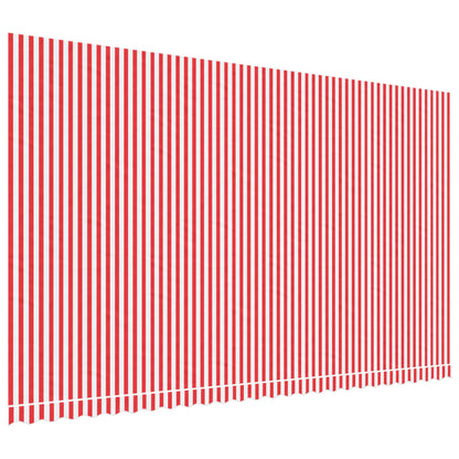 Markisenbespannung Rot und Weiß Gestreift 6x3,5 m