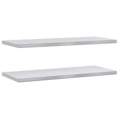 Wandregale 2 Stk. 100x40x3 cm Silbern Edelstahl