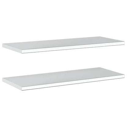 Wandregale 2 Stk. 100x40x3 cm Silbern Edelstahl